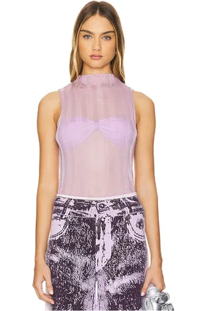 REVOLVE PH5 Ph5 top sin mangas jasmine sheer en color talla M en - Lavender. Talla M (también en S, XS).