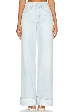 REVOLVE AGOLDE Agolde pierna ancha tiro alto dame en color denim claro talla 27 en - Denim-Light. Talla 27 (también en 28, 29, 30, 33).