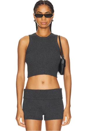 REVOLVE Lovers and Friends Lovers and friends camiseta tirantes ofelia en color talla L en - Grey. Talla L (también en M, S, XS).