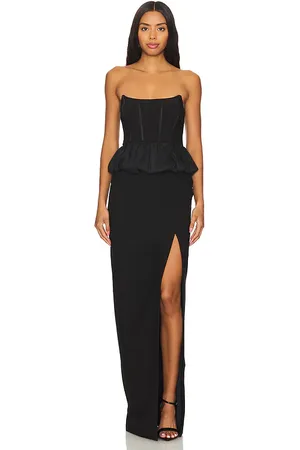 REVOLVE LIKELY Likely vestido largo liana en color talla 0 en - Black. Talla 0 (también en 00, 10, 12, 2, 4, 6).