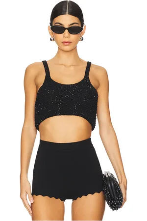 REVOLVE ASTA RESORT Asta resort top sujetador con lentejuelas en color talla M en - Black. Talla M (también en S).