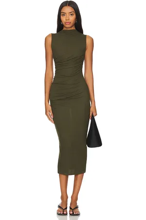 REVOLVE Enza Costa Enza costa vestido midi en color militar talla M en - Army. Talla M (también en L, XL).