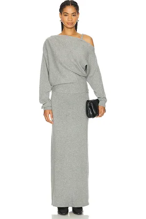 REVOLVE Wynn Hamlyn Wynn hamlyn vestido punto holly en color talla L en - Grey. Talla L (también en M).
