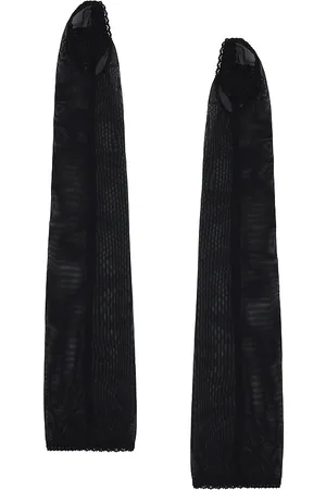 REVOLVE Nastyamasha Nastyamasha guantes mesh with embroidery logo en color talla L en - Black. Talla L (también en M, S).