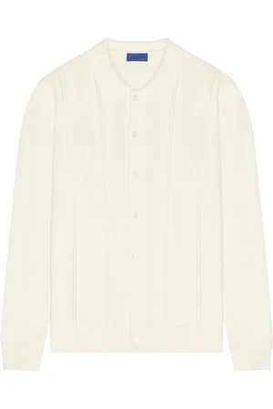 REVOLVE SATURDAYS NYC Saturdays nyc jahmad linen long sleeve polo en color blanco talla M en - White. Talla M (también en S, XL/1X).