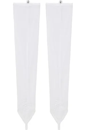 REVOLVE Nastyamasha Nastyamasha calcetines de malla embroidery logo en color talla L en - White. Talla L (también en M, S).