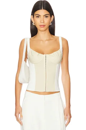 REVOLVE WeWoreWhat Weworewhat corsé ruched cup scoop en color beige talla 0 en - Beige. Talla 0 (también en 12, 2).