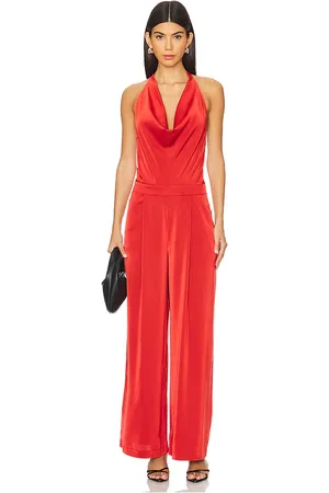 REVOLVE WeWoreWhat Weworewhat halter jumpsuit en color rojo talla 0 en - Red. Talla 0 (también en 10, 6).