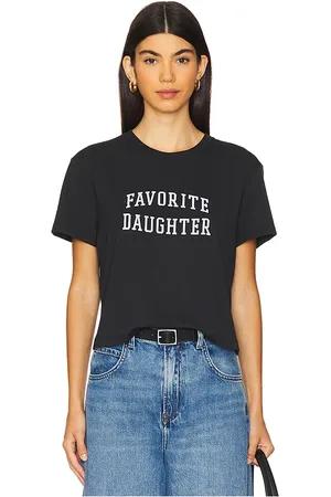 REVOLVE Favorite Daughter Favorite daughter camiseta cropped collegiate en color negro talla S en - Black. Talla S (también en XS).
