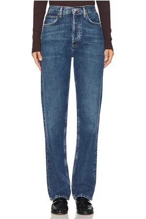 REVOLVE AGOLDE Agolde pantalones rectos de talle alto 90s pinch waist en color denim-medium talla 23 en - Denim-Medium. Talla 23 (también en 24, 25, 2