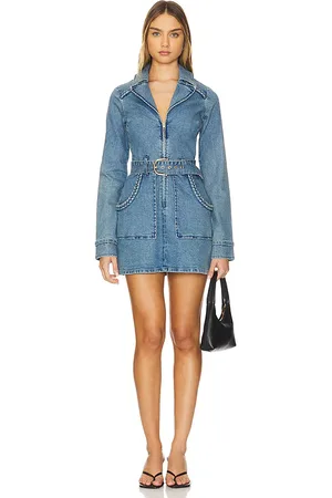 REVOLVE Show Me Your Mumu Show me your mumu vestido manga larga outlaw en color denim-medium talla M en - Denim-Medium. Talla M (también en S, XS).