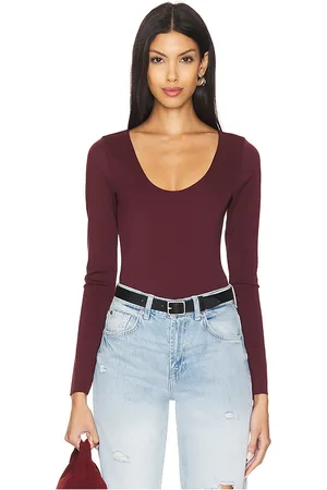 REVOLVE Good American Good american body con ganchos scuba en color burgundy talla S en - Burgundy. Talla S (también en XS).