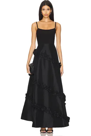 REVOLVE LIKELY Likely vestido largo arissa en color talla 0 en - Black. Talla 0 (también en 2, 6).
