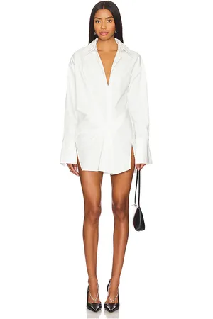 REVOLVE H:ours H:ours vestido camisero ollie en color talla S en - White. Talla S (también en XS).