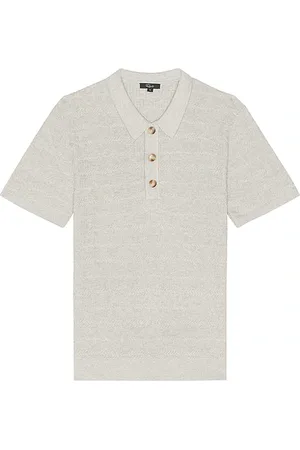 REVOLVE Rails Rails nathan short sleeve polo en color gris claro talla S en - Light Grey. Talla S (también en XL/1X).