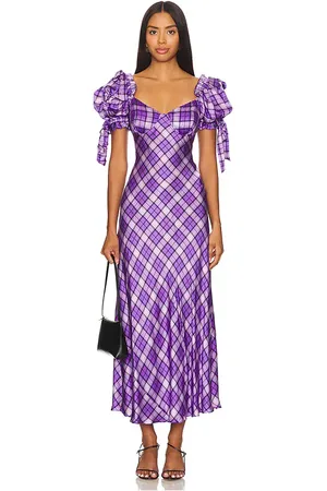 REVOLVE Selkie Selkie vestido midi poet slip en color morado talla L en - Purple. Talla L (también en S, XS).