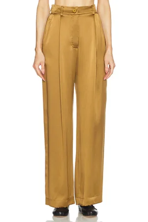 REVOLVE SABLYN Sablyn pantalón emerson en color amarillo mostaza talla L en - Mustard. Talla L (también en M).