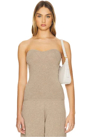 REVOLVE W. Cashmere W. cashmere top de punto sin tirantes aerial en color talla L en - Tan. Talla L (también en XL).