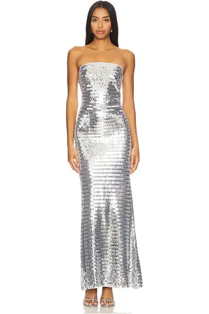 REVOLVE SIMONMILLER Simonmiller vestido sculpty strapless sequin en color plateado metálico talla 10 en - Metallic Silver. Talla 10 (también