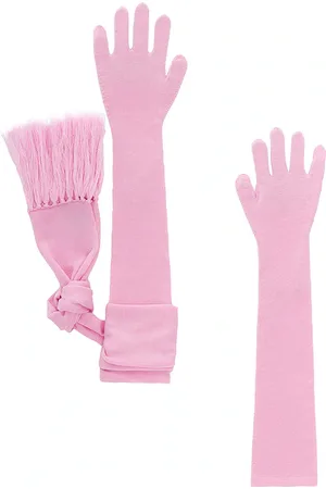 REVOLVE PH5 Ph5 guantes largos remy merino wool en color rosado talla S en - Pink. Talla S (también en XS).