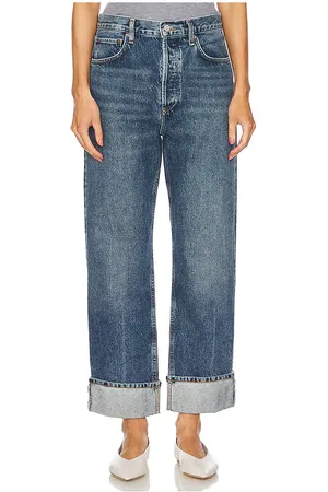REVOLVE AGOLDE Agolde pierna recta fran en color denim-medium talla 24 en - Denim-Medium. Talla 24 (también en 25, 26, 27, 28, 29, 30, 31, 32).