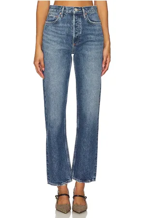 REVOLVE AGOLDE Agolde pantalones rectos de talle alto 90s pinch waist en color denim-medium talla 23 en - Denim-Medium. Talla 23 (también en 24, 25, 2