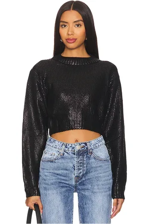 REVOLVE Superdown Superdown jersey elaine en color negro talla L en - Black. Talla L (también en M, S).