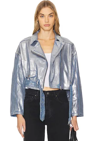 REVOLVE Superdown Superdown chaqueta hensely en color metálico talla M en - Metallic Silver. Talla M (también en S, XS).