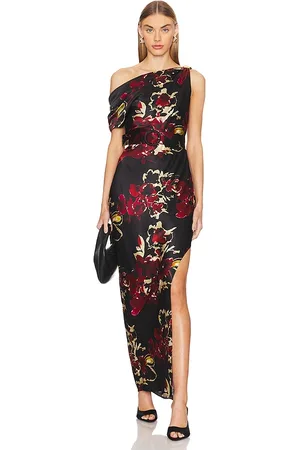 REVOLVE NICHOLAS Nicholas vestido midi halle en color burgundy,black talla 0 en - Burgundy,Black. Talla 0 (también en 2).