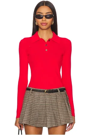 REVOLVE Solid & Striped Solid & striped polo debra en color rojo talla L en - Red. Talla L (también en M, S, XL, XS).