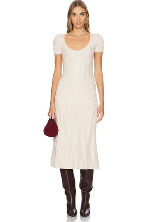 REVOLVE Free People Free people vestido midi free people madsen en color neutral talla L en - Neutral. Talla L (también en M, XL).