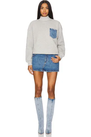 REVOLVE SER.O.YA Ser.o.ya vestido marley terry denim sweater en color gris talla M en - Grey. Talla M (también en S).