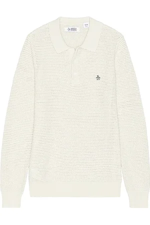 REVOLVE Original Penguin Original penguin mesh long sleeve polo en color ivory talla L en - Ivory. Talla L (también en M, S, XL/1X).