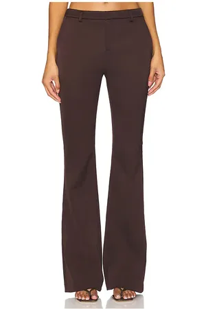 REVOLVE SER.O.YA Ser.o.ya pantalón con trabillas elvira heavy satin flare en color marrón talla 0 en - Brown. Talla 0 (también en 10, 2, 4).