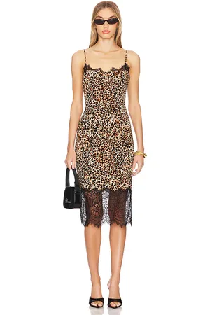 REVOLVE LOBA Loba vestido jacinta midi en color marrón talla XS en - Brown. Talla XS (también en XXS).