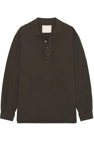 REVOLVE Jeanerica Jeanerica lala long sleeve polo en color gris talla L en - Grey. Talla L (también en S).