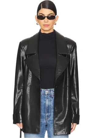 REVOLVE House of Harlow 1960 House of harlow 1960 x bordeaux faux leather blazer en color talla M en - Black. Talla M (también en S).
