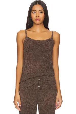 REVOLVE Barefoot Dreams Barefoot dreams top sin mangas barefoot dreams cozychic ultra light ribbed tank en color marrón talla L en - Brown. Talla L (tamb