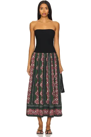 REVOLVE Cara Cara Cara cara vestido midi glasbury en color black,dark green talla L en - Black,Dark Green. Talla L (también en XL).