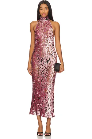REVOLVE Lapointe Lapointe vestido con espalda abierta y cuello halter con lentejuelas en color talla 4 en - . Talla 4 (también en 6).