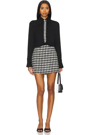 REVOLVE Alice + Olivia Alice + olivia vestido camisero mattie en color negro talla 4 en - Black. Talla 4 (también en 6).