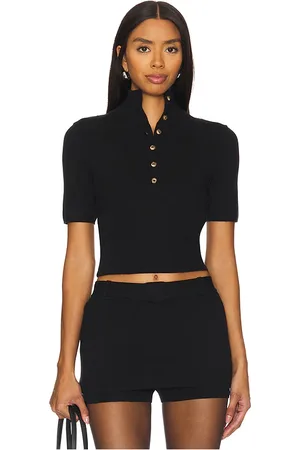 REVOLVE SIEDRES Siedres top punto nidas short sleeve en color talla S en - Black. Talla S (también en XS).