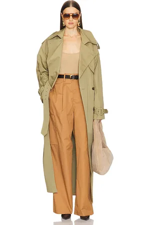 REVOLVE Helsa Helsa trenca classic oversized en color talla L en - Olive. Talla L (también en XL).