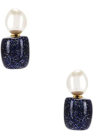 REVOLVE Lele Sadoughi Lele sadoughi pendientes pebble stud en color negro, blanco talla all en - Black,White. Talla all.