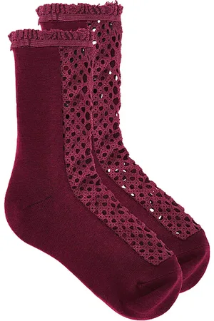 REVOLVE Free People Free people calcetines de crochet free people rubies en color burgundy talla all en - Burgundy. Talla all.