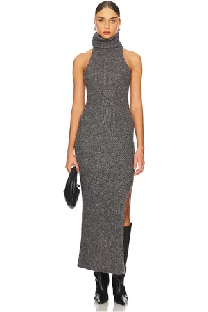 REVOLVE NICHOLAS Nicholas vestido midi kiandra en color gris talla L en - Grey. Talla L (también en S, XS).