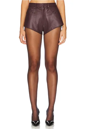 REVOLVE Lapointe Lapointe mini short de piel sintética elástica en color burgundy talla 2 en - Burgundy. Talla 2 (también en 8).