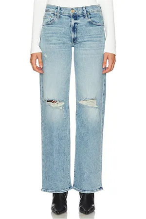 REVOLVE MOTHER Mother pierna ancha mid rise maven sneak en color denim claro talla 24 en - Denim-Light. Talla 24 (también en 25, 26, 27, 28, 29, 30