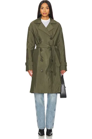 REVOLVE Kule Kule abrigo trenca en color talla L en - Olive. Talla L (también en XL).