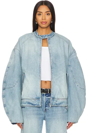 REVOLVE EB Denim Eb denim chaqueta bomber domenico en color denim claro talla M en - Denim-Light. Talla M (también en S, XL).